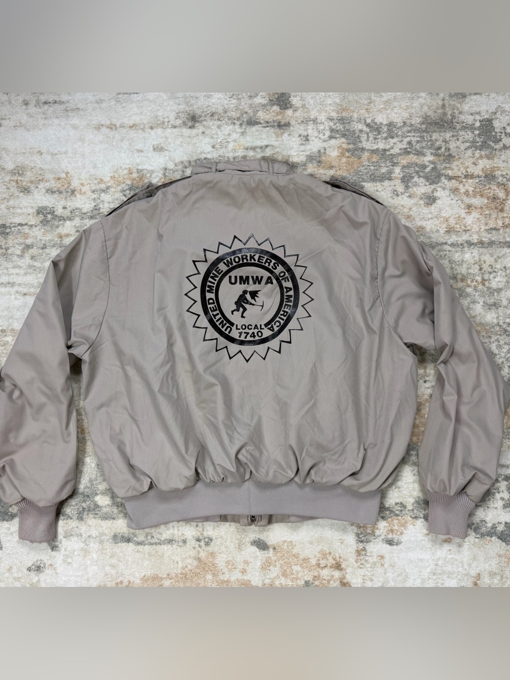 Vintage 70s King Louie UMWA Local 7740 Union Made Bomber Jacket XL